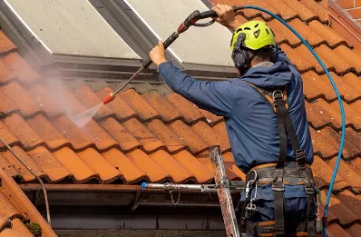 Démoussage et hydrofuge de toiture à Laveraët